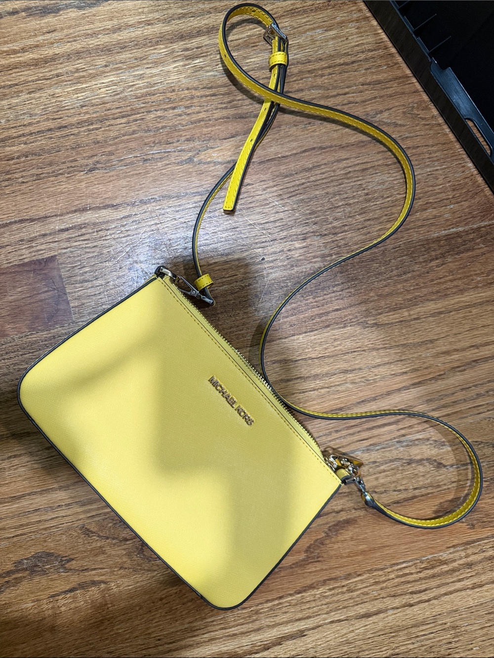 Michael Kors Yellow Crossbody Bag with Adjustable Strap